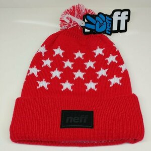 NEFF ネフ 【STARBOARD】 Red 星柄 ビーニー 新品正規