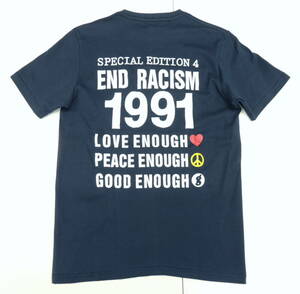 ◆ 希少 デッドストック 新品 13SS グッドイナフ GOODENOUGH 復刻 END RACISM TEE グラムg 半袖 Tシャツ Sサイズ SMALL NAVY GE-137104