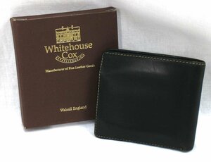 ▼【中古・送料520円】whitehouse cox ホワイトハウスコックス メンズ 二つ折り財布 S7532 ブライドル グリーン/ほぼブラック△762xN9