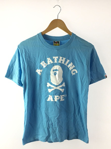 A BATHING APE◆パイレーツ/デカロゴ/Tシャツ/S/コットン/BLU