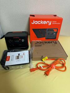 (美品) Jackery Solar Generator 300 Plus 40W Mini ポータブル 電源 ソーラー パネル セット 288Wh/300W SolarSaga 太陽光 40W ジャクリ