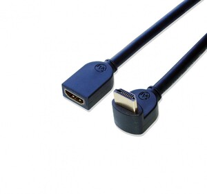 HDMI 延長 ケーブル 片方L型（下向き） 15cm