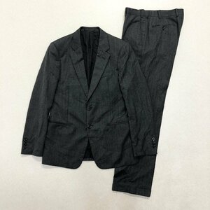 ●ARMANI COLLEZIONI アルマーニ セットアップ ジャケット パンツ シングル 肩パッド イタリア製 グレー サイズ50 メンズ 1.0kg●