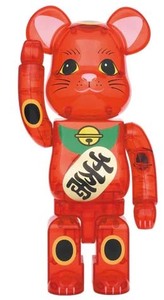 正規品　新品未開封　BE@RBRICK 招き猫 梅透明 100％　＆　400% セット　ベアブリック　熊