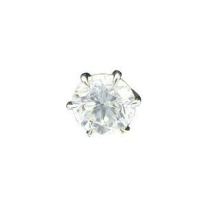 ダイヤモンド ピアス 一粒 安い 5カラット プラチナ 鑑定書付 5.01ct Fカラー SI1クラス 3EXカット GIA