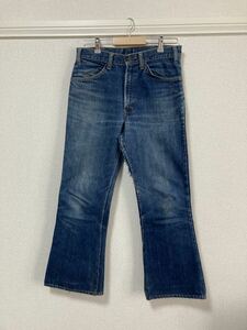 70s Levis リーバイス 646 BIGE フレア デニムパンツ オレンジタブ ボタン裏8 ビンテージ W32位☆60s 501 505 517 66前期 XX 大戦