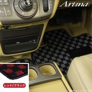 アルティナ フロアマット カジュアルチェック RAV4 SXA10/SXA11 トヨタ レッド/ブラック Artina 車用マット