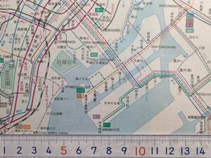 r1【東京都交通局】都営バス・地下鉄・都電 路線図[系統案内図] 昭和61年秋（運賃表 都バス営業所担当系統一覧表 電車線始発終電時刻表ほか