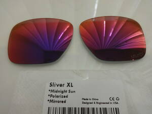 MRY社製！★ スリバーXL用 カスタム偏光XELDハイグレードレンズ　OAKLEY SLIVER XL OO9341 MIDNIGHT SUN Color Polarized★ 