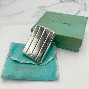 $【売り切り】希少！TIFFANY&Co.ティファニー ZIPPO ジッポ STERLING 925 オイルライター ブランドライター 喫煙具 箱付属