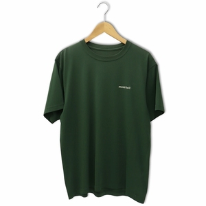 モンベル Montbell WIC.T ワンポイントロゴ クルーネック 半袖 Tシャツ XL GREEN グリーン 1114110 メンズ