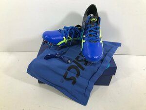 asics アシックス ハイパースプリント7 23.5cm 1093A087-400 イリュージョンブルー×ハザードグリーン 短距離用 陸上スパイク 未使用品