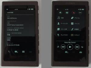 SONY WALKMAN　NW-A45　グレイシュブラック　16GB　です