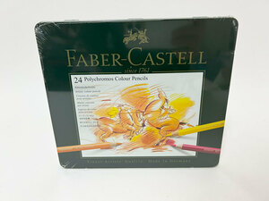 送料無料 FABER-CASTELL ファーバーカステル Polychromos ポリクロモス 油性 色鉛筆 24色 110024 缶入り 新品