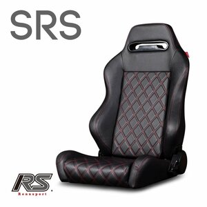 セミバケットシート SRS キルティング PVC (左用) 赤ステッチ RENNSPORT レンシュポルト