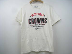RODEO CROWNS ロデオクラウンズ Tシャツ 半袖 ロゴ 白 ホワイト サイズL