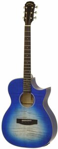 ARIA AF-107CE FMBL Blue エレアコ アコースティックギター Aria Dreadnought フレイムメイプル ブルー アウトレット