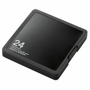 【新品】（まとめ） エレコムSD／microSD用メモリカードケース プラスチックタイプ ブラック インデックス台紙付 CMC-SDCPP24BK1個