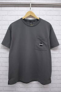 303【1円～】F.C.Real Bristol エフシーレアルブリストル F.C.R.B. SEED STITCH POCKET TEE GREY FCRB-210069 Mサイズ Tシャツ 半袖