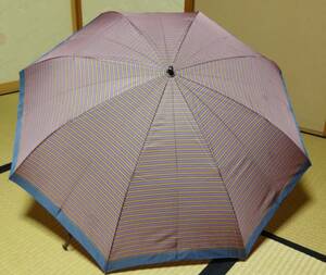 USED!女性用折り畳み傘（赤紫・やまぶき・紫縞模様）HOCK製、日本製、55㎝