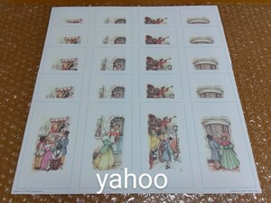 □ANTON PIECK アントン・ピック(ペック)【人形劇/送別(馬車)/写真館窓/ワッフル売り】小品4点連載 シャドーボックス用プリント 5枚