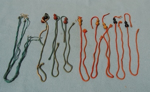 昭和レトロ 　 蚊帳の釣手 　吊り手　釣り紐 　木製 瓢箪×９　金属×４