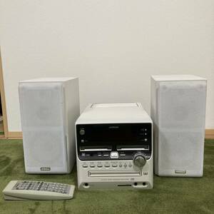 JVC Victor ビクター CA-UXW500-W SP-UXW500-W ホワイト CD 2MD TAPE テープ コンポ スピーカー