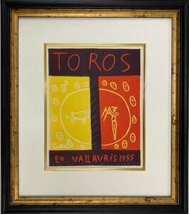 【特価】　≪　　パブロ・ピカソ　　≫　　リトグラフ【石版画】 　 TOROS EN VALLAURIS 　 1959年　　PABLO　PICASSO