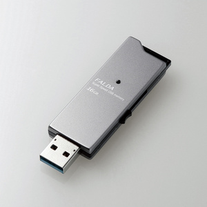 USB3.0対応USBメモリ [FALDA] 16GB 高級感のあるアルミ素材を使用 読込速度180MB/sの超高速データ転送を実現: MF-DAU3016GBK