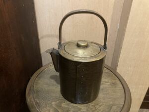 水次　茶道具　銅製　水注　湯沸かし　薬缶　槌目　工芸品
