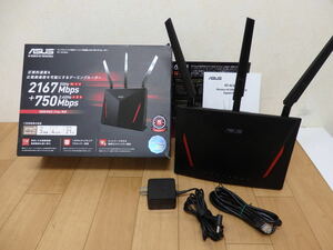 F25-5.3） ASUS　デュアルバンド対応ゲーミング無線LANルーター　RT-AC86U Wi-Fi　5GHz 2167Mbps 2.4GHz 750Mbps AiMesh搭載 エイスース