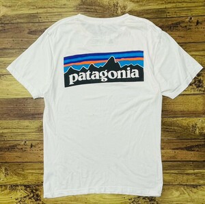 衝撃プライス！『定番大人気モデル！』【Patagonia パタゴニア】ロゴプリント 半袖Tシャツ トップス【S/ホワイト】G75