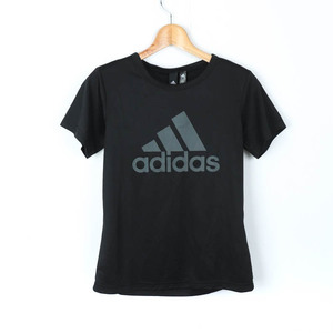 アディダス 半袖Tシャツ ビッグロゴT スポーツウエア レディース Mサイズ ブラック adidas