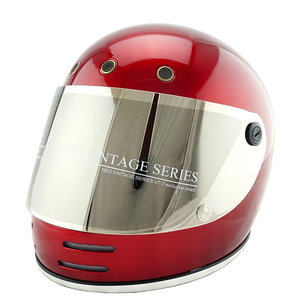 フルフェイスヘルメット キャンディーレッド×シルバーミラーシールド Lサイズ:59-60cm対応 VT-9 ステッカー付き VT9