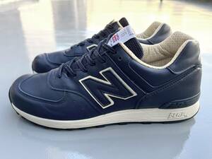 フルグレイン オールレザー New Balance M576CNN NAVY UK製 US9 27cm 美品 限定 イギリス英国製 ネイビー NB スニーカー Made In England