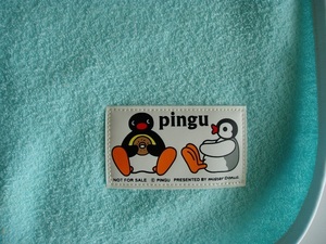 491/サマーブランケット/Pingu ピングー/パイル起毛/水色 light blue/ミスドクラブ ミスタードーナツ/未使用・非売品