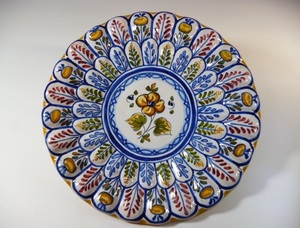 Й タラベラ焼き 壁掛け 壁飾り Й 飾り皿 Talavera タラベラ焼 陶製 皿 お皿 絵皿