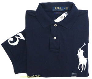 【新品】ラルフローレン ■ 鹿の子ポロシャツ ■ メンズ XL / US L ■ ビッグポニー ネイビー 紺 POLO RALPH LAUREN 正規品