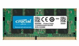 新品未開封 Crucial クルーシャル DDR4 PC4-25600(DDR4-3200) SODIMM 32GB(32GB×1枚) CT32G4SFD832A