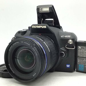 カメラ Olympus E-420 / ZUIKO 14-42mm F3.5-5.6 デジタル一眼レフ セット品 ジャンク品 [1618HJ]