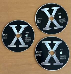 Mac OS X Panther Version10.3 Install Disc 1, 2, 3