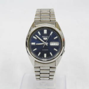 ★1円スタート SEIKO セイコー ファイブ 稼働品 自動巻き 7s26-0480 メンズ 腕時計 デイデイト 裏スケ　2308-K0391K(NT)