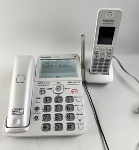 1円～ パナソニック コードレス電話機 Panasonic 子機1台付 VE-GZ718 KX-FKD507-W 通電確認済み 電話機 