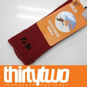 【新品:送料無料】22 ThirtyTwo JONES MERINO ASI SOCKS - RED - 23.0-27.0cm - S/M スノーボード ソックス 靴下 メリノウール