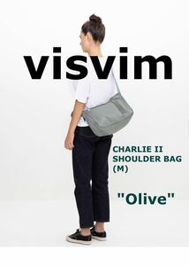 2024SS即完売品visvim CHARLIE II SHOULDER BAG (M) Oliveショルダーバッグビズビム中村ヒロキサッチェルコーデュラトートICT直営店購入
