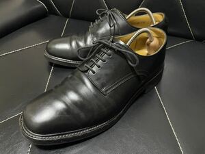 極美品 REGAL リーガル JH13 25cm レザーシューズ ビジネスシューズ プレーントゥ 革靴 ブラック メンズ 本革 紳士 