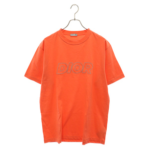 Christian Dior クリスチャンディオール ロゴ刺繍オーバーサイズ半袖Tシャツ 393J696E0847