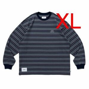 【XL】23SS WTAPS BDY 01 / LS / COTTON. TEXTILE. WUT ボーダー NAVY