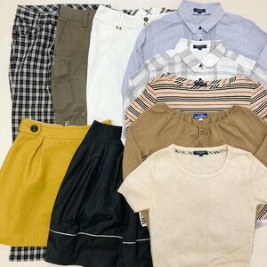 ●BURBERRY BLUE LABEL/LONDON バーバリー 10点 まとめ売り サイズMIX シャツ トップス スカート パンツ 等 レディース 卸 現状品 2.43kg●