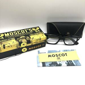 【美品・未使用】⑥ MOSCOT モスコット ZOGAN 黒縁 メガネフレーム 伊達眼鏡 ウェリントン ブラック